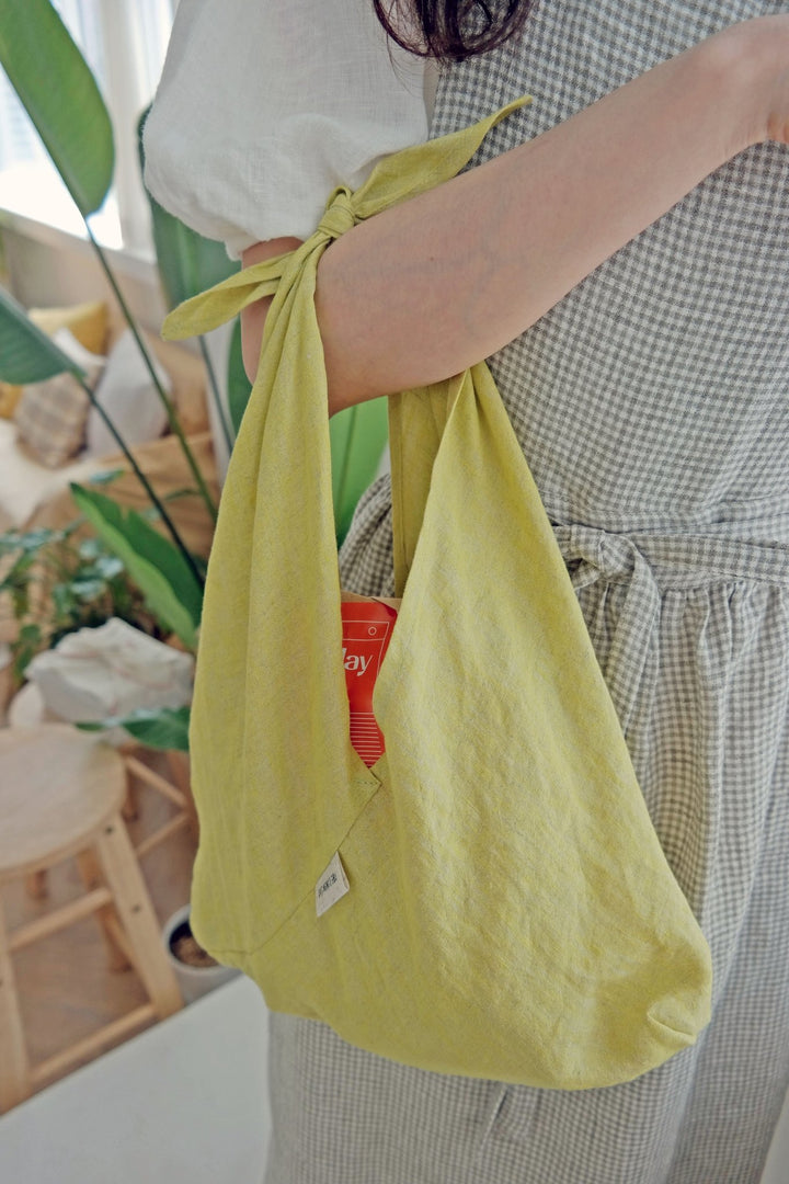 Linen Zero Waste Linen Bento Bag - The Linen Lab - Yellow