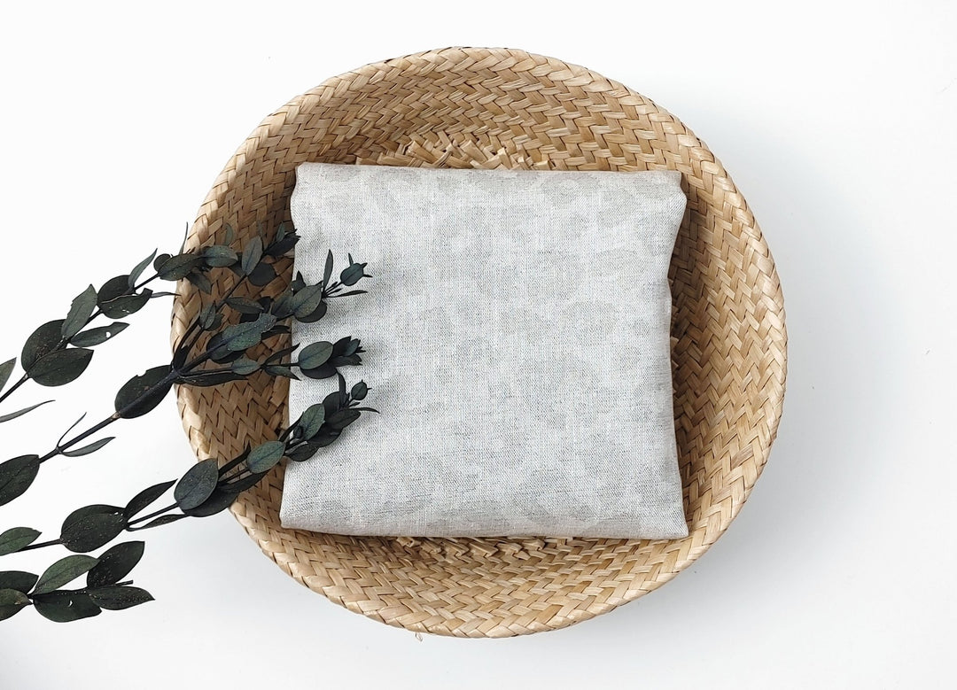 Luxe Safari Elegance: 100% Linen Fabric in Natural Hue with Gold Foil Leopard Print - The Linen Lab - Natural