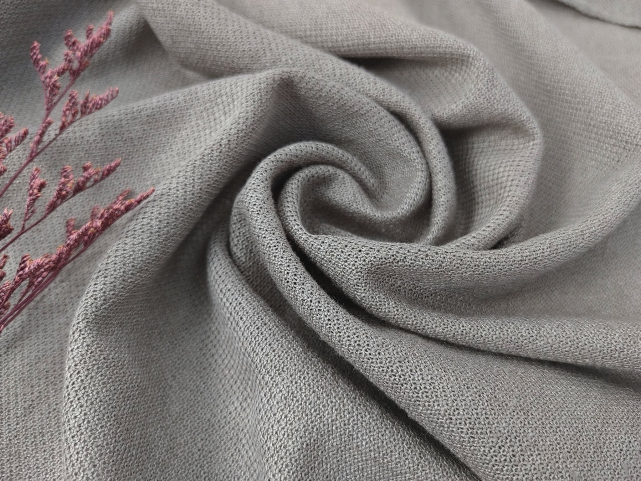 Medium Weight Beige Linen Nylon Knit Fabric 4433 - The Linen Lab - Beige
