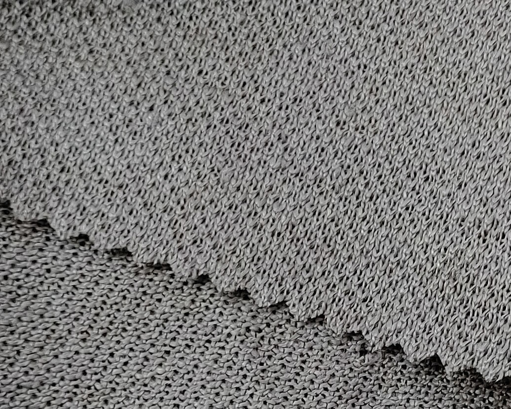 Medium Weight Beige Linen Nylon Knit Fabric 4433 - The Linen Lab - Beige