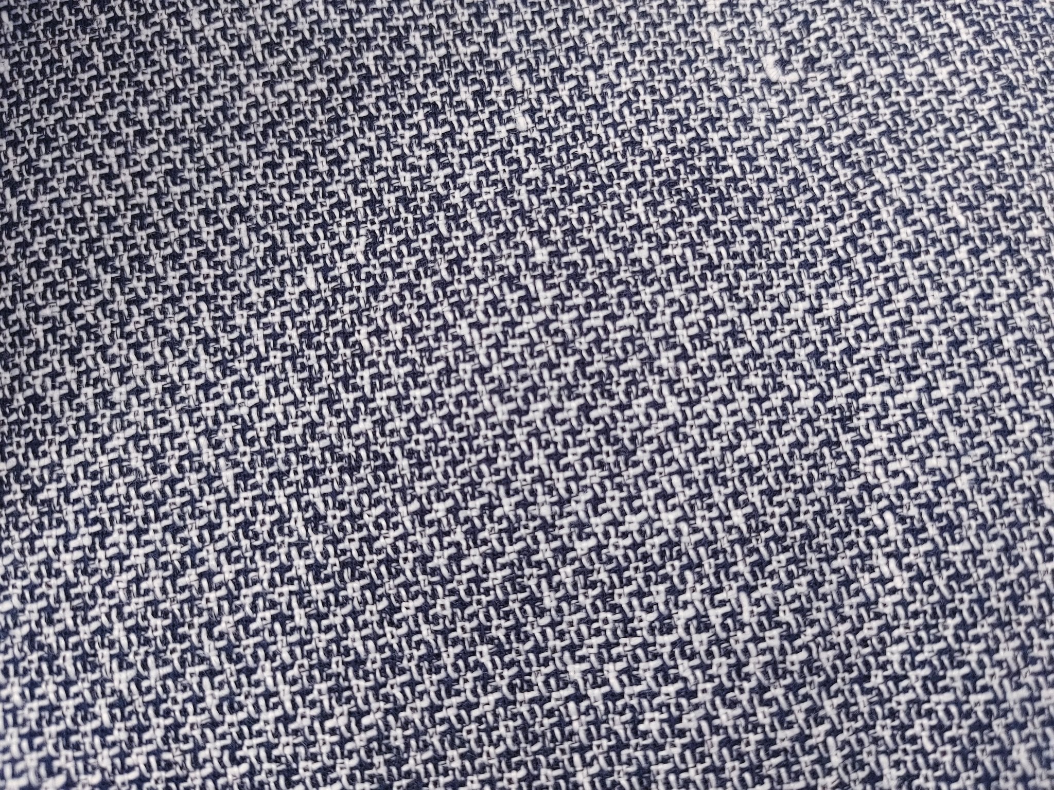 Medium Weight Linen Cotton Polyester Dobby Fabric 4636 - The Linen Lab - Navy(Dark)