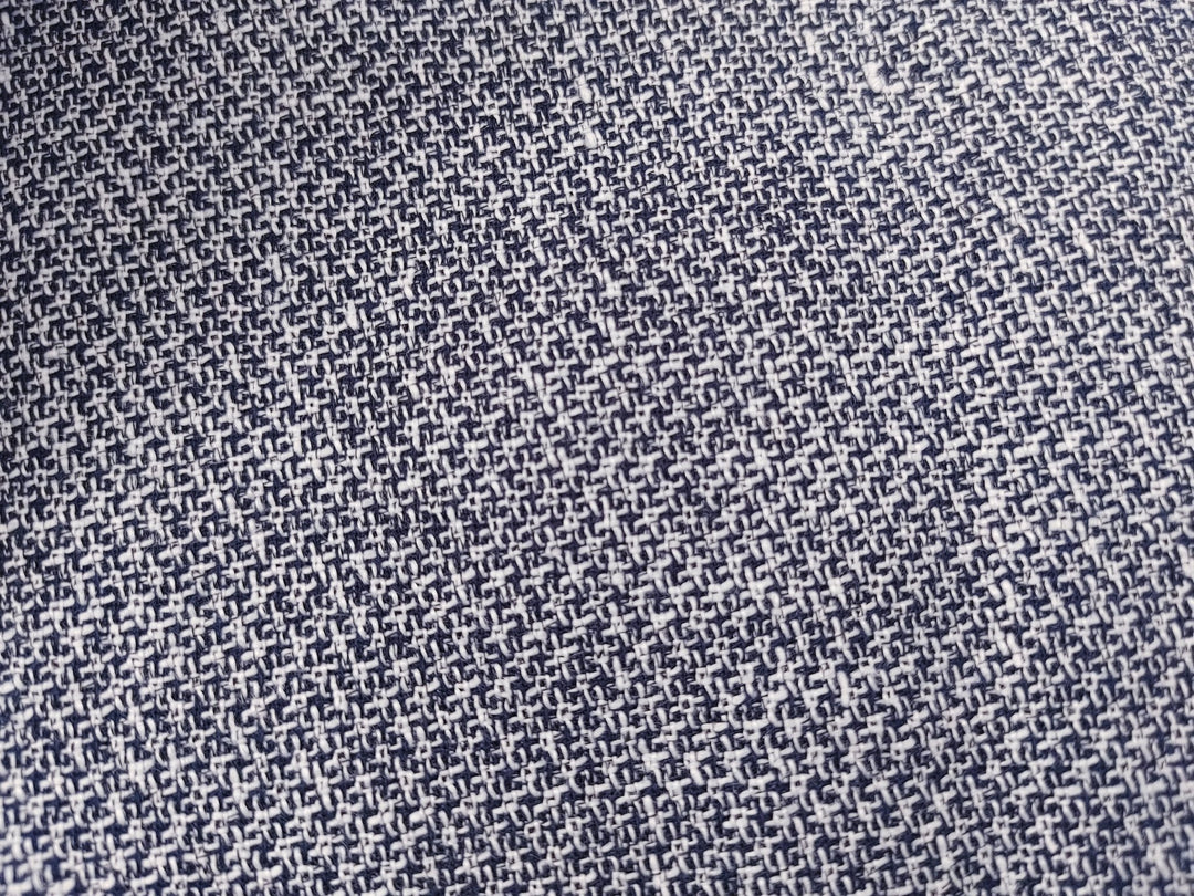 Medium Weight Linen Cotton Polyester Dobby Fabric 4636 - The Linen Lab - Navy(Dark)