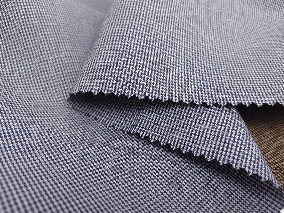 Mini Starcheck Gingham Bliss: Linen Cotton Ramie Fabric 3028 3241 - The Linen Lab - Grey