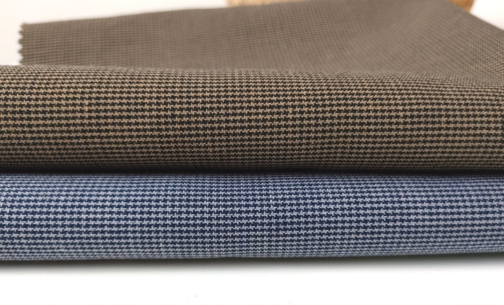 Mini Starcheck Gingham Bliss: Linen Cotton Ramie Fabric 3028 3241 - The Linen Lab - Grey