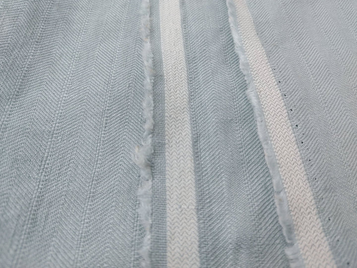 Mint Elegance: 100% Linen HBT Herringbone Twill Fabric with High Density Weave 7833 - The Linen Lab - Mint