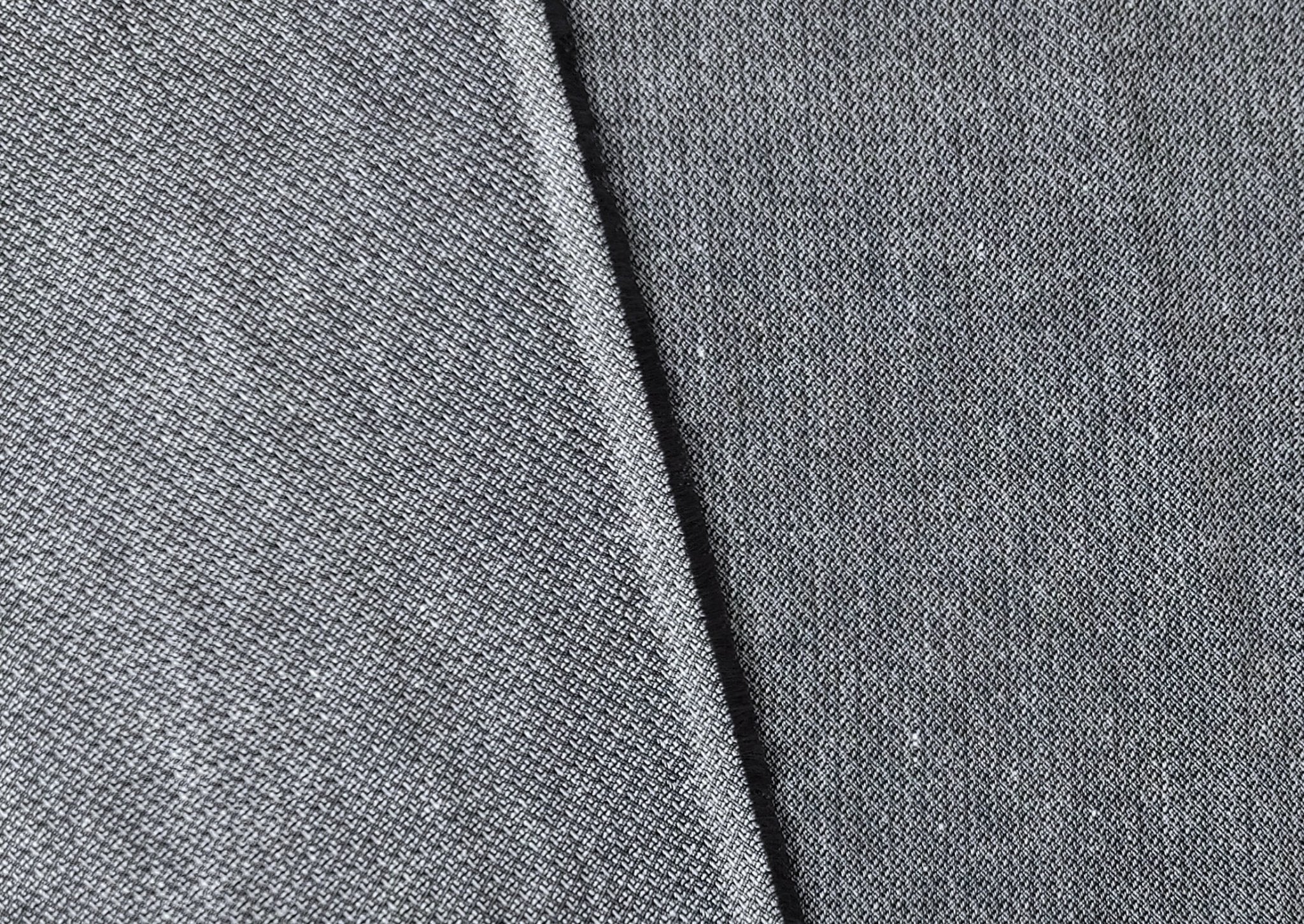 Monochrome Elegance: Linen Cotton Dobby Fabric 3946 - The Linen Lab - Gray