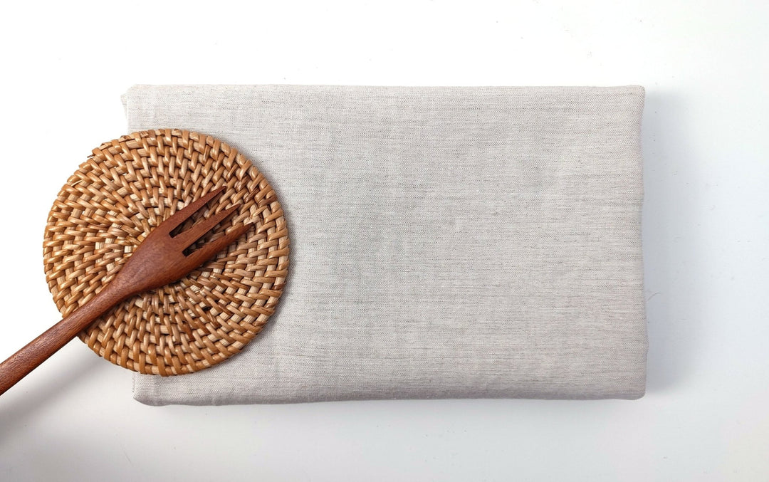 Natural Color Linen Rayon Silk Blend Fabric 6624 - The Linen Lab - Natural(Light)