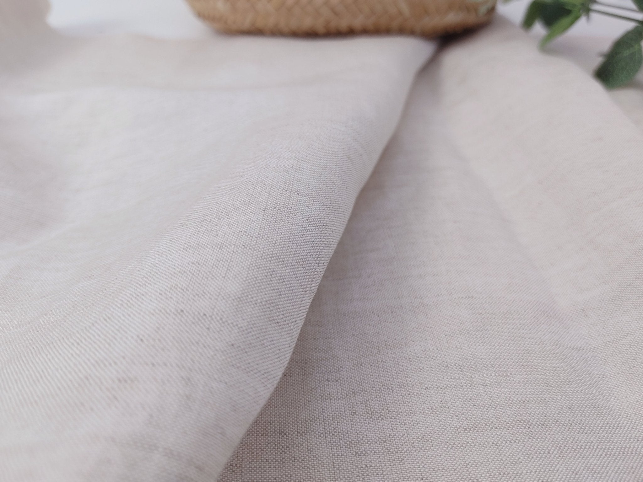 Natural Color Linen Rayon Silk Blend Fabric 6624 - The Linen Lab - Natural(Light)