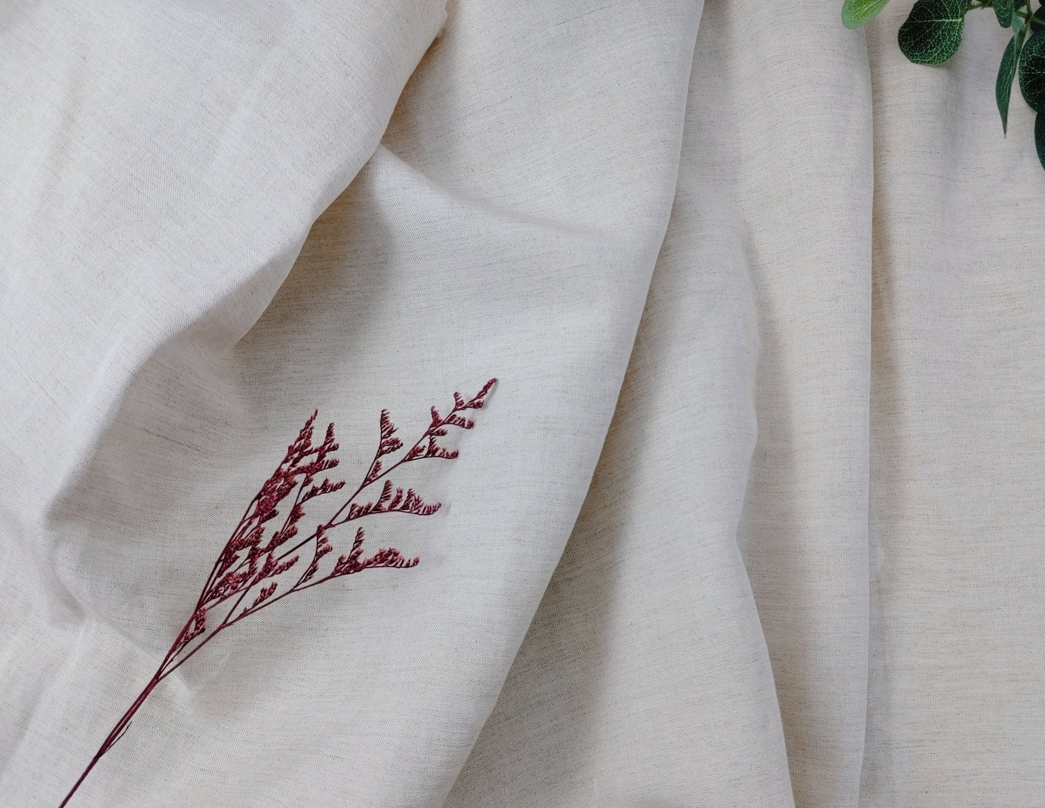 Natural Color Linen Rayon Silk Blend Fabric 6624 - The Linen Lab - Natural(Light)