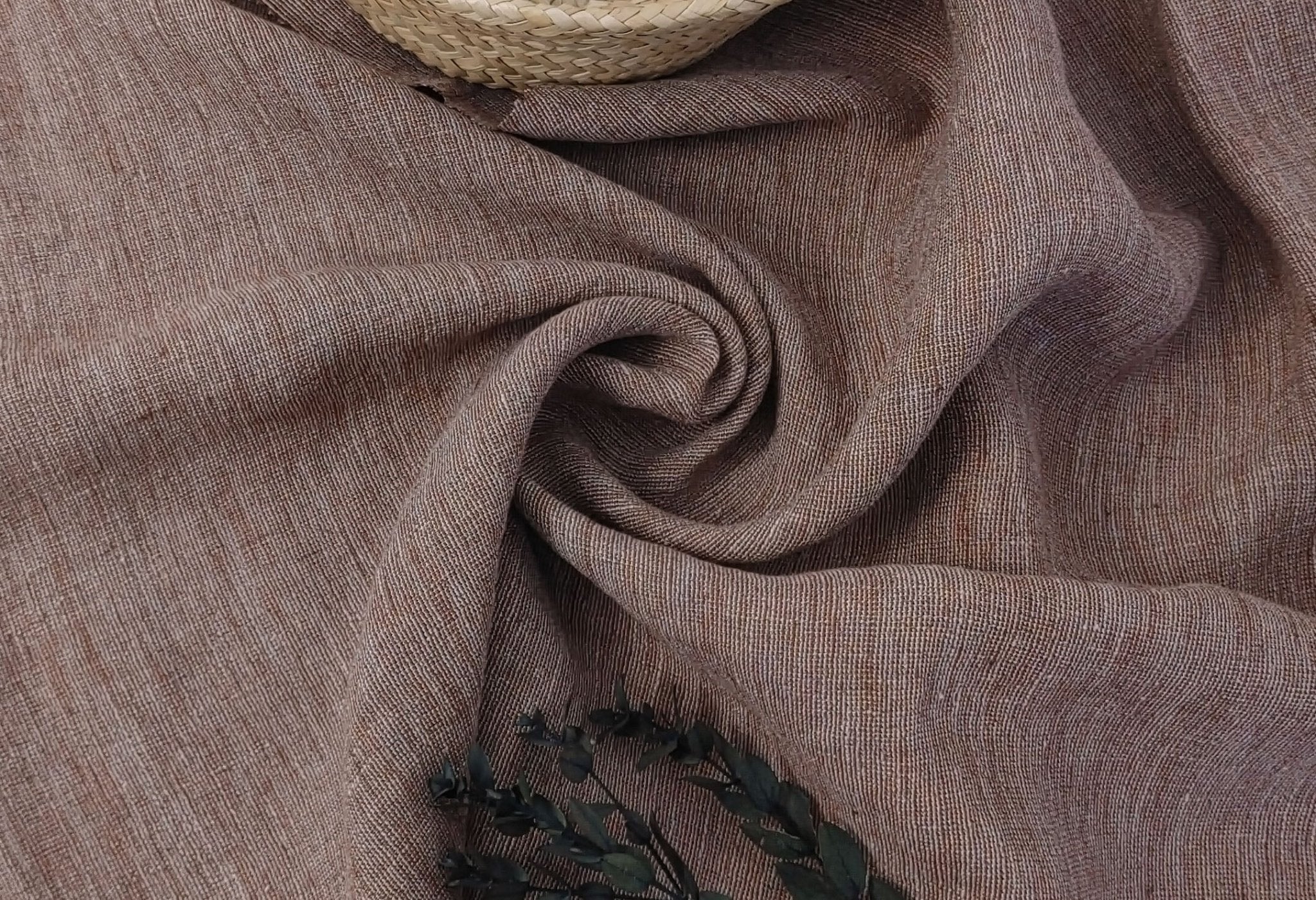 Premium Linen Polyester High Twisted Yarn, 2-Tone Effect Fabric for Elegant Creations 4811 6316 - The Linen Lab - Brown