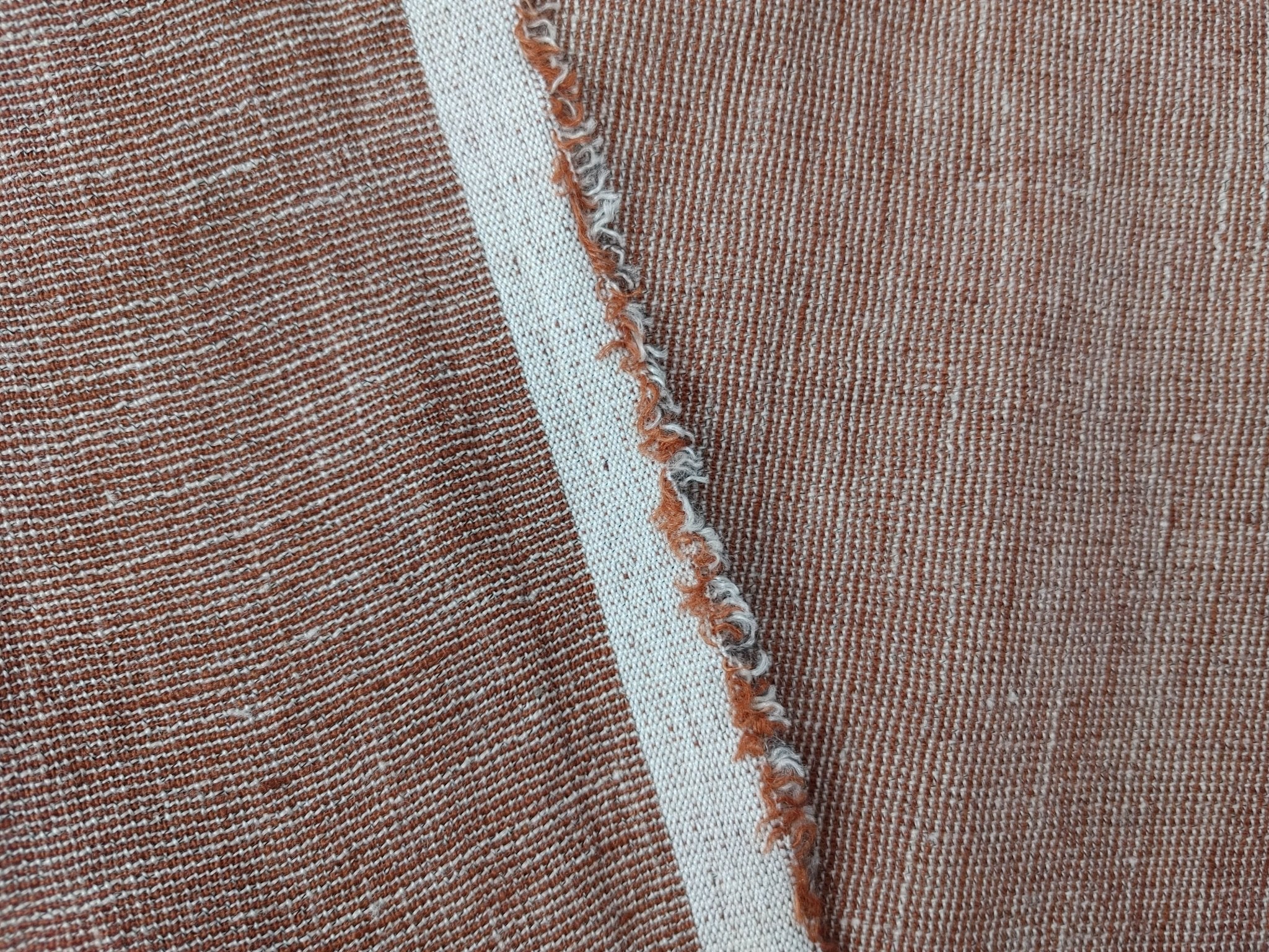 Premium Linen Polyester High Twisted Yarn, 2-Tone Effect Fabric for Elegant Creations 4811 6316 - The Linen Lab - Brown