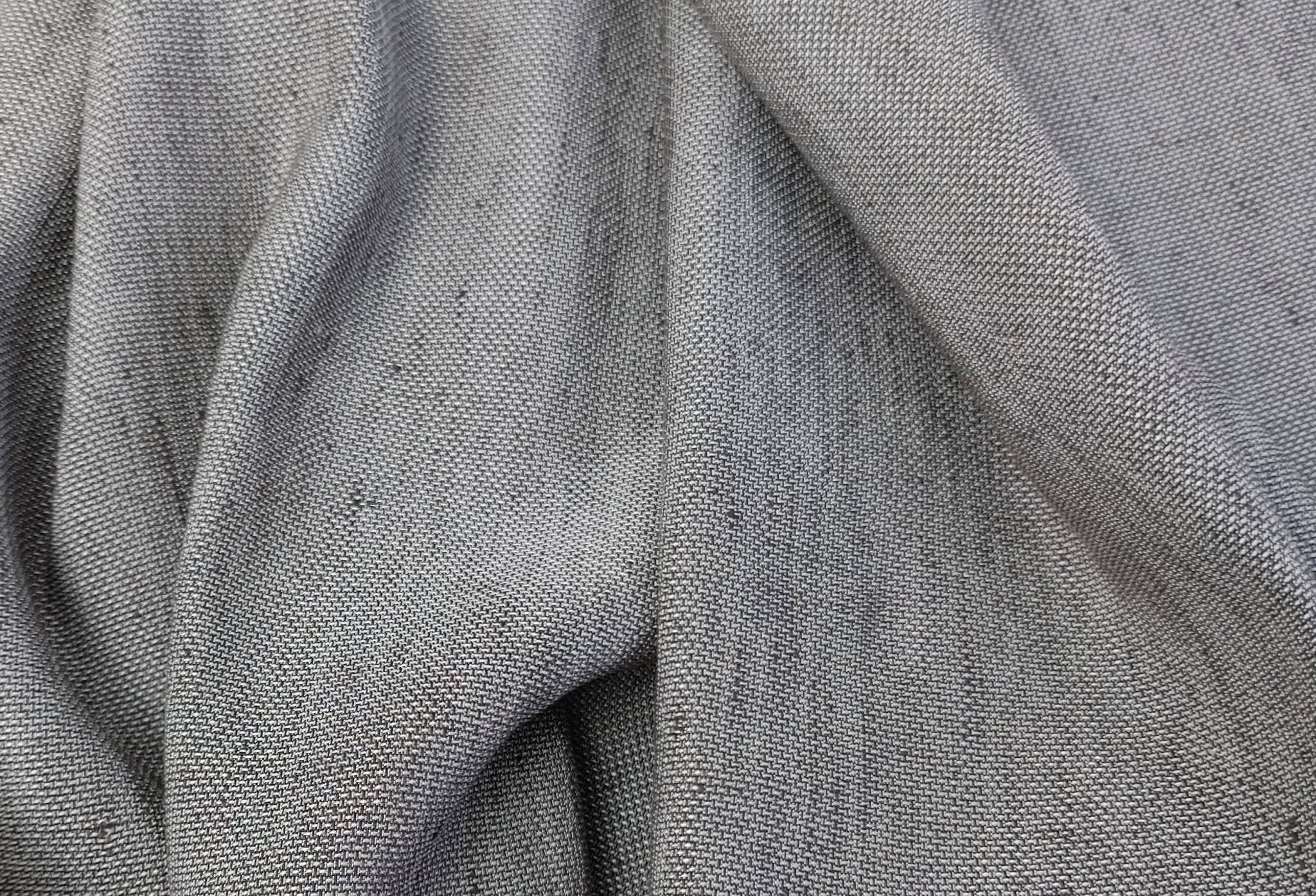 Rich Mocha Dobby Stretch: Linen Rayon Blend Fabric 6072 - The Linen Lab - Brown