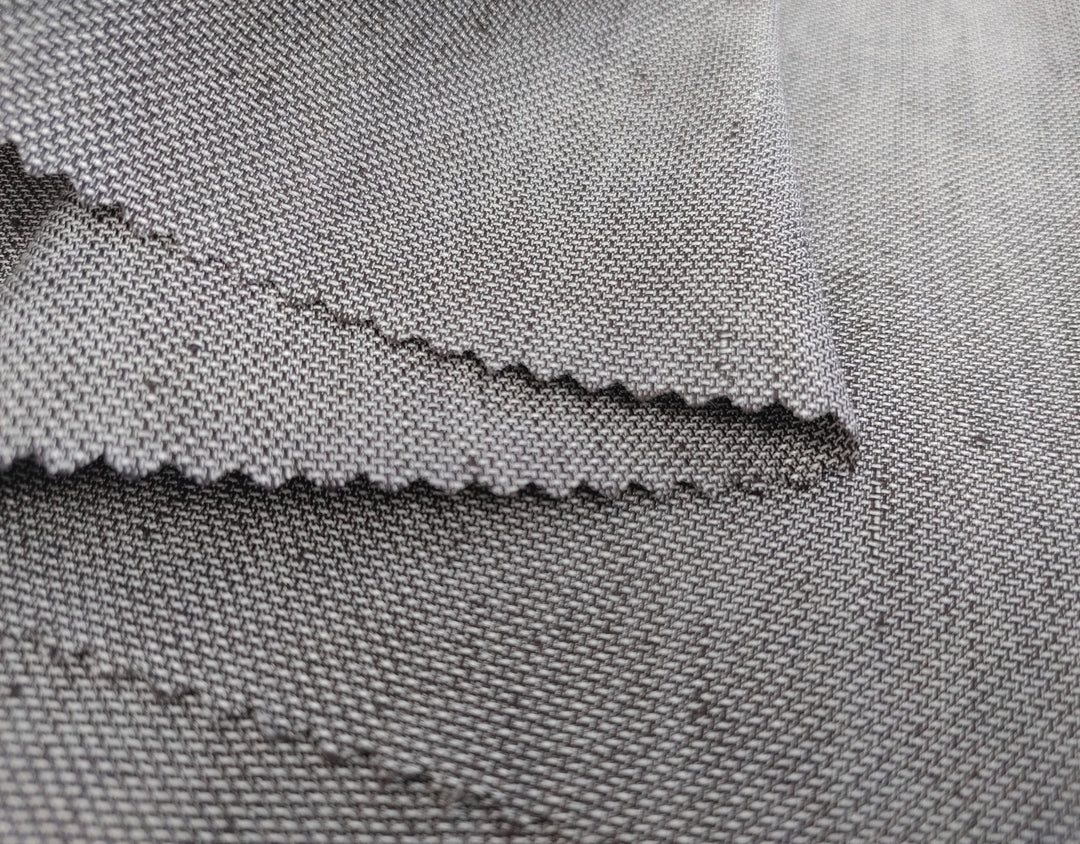 Rich Mocha Dobby Stretch: Linen Rayon Blend Fabric 6072 - The Linen Lab - Brown