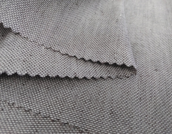 Rich Mocha Dobby Stretch: Linen Rayon Blend Fabric 6072 - The Linen Lab - Brown
