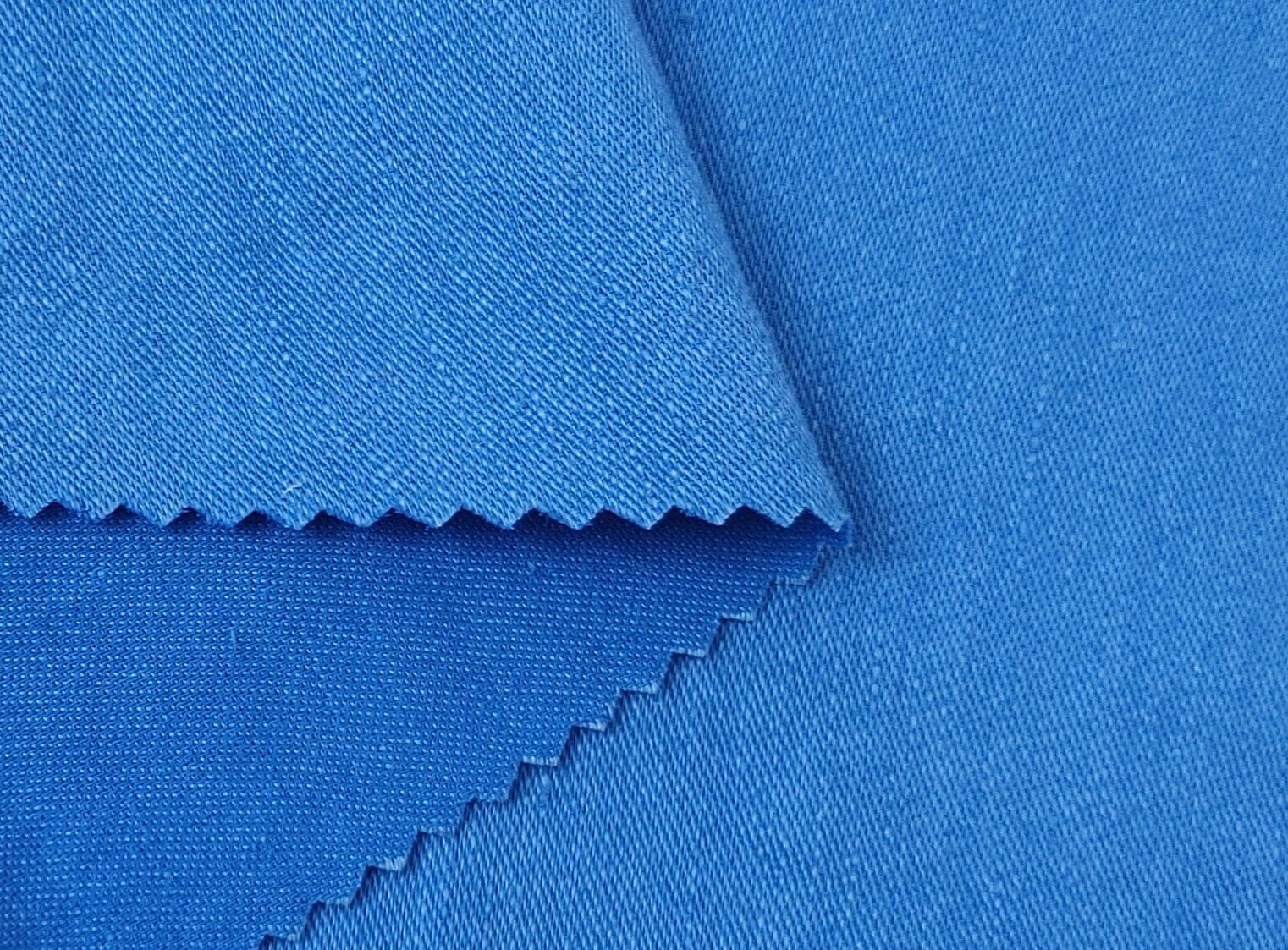 Satin Elegance: Linen Rayon Fabric with Polished Satin Weave 6090 6620 6659 7472 7293 - The Linen Lab - Blue