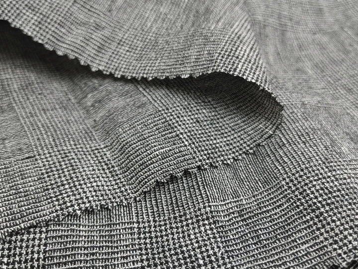 Sophisticated Threads: Linen Polyester Glen Plaid with Twisted Yarn 7121 7122 7611 - The Linen Lab - Beige