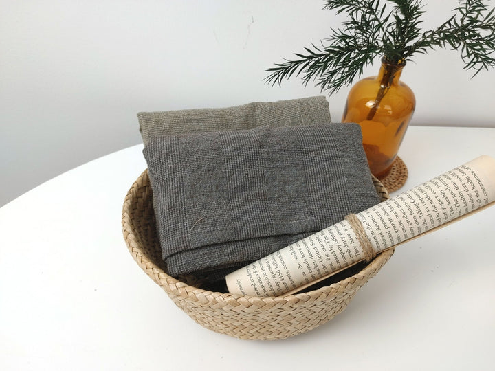 Sophisticated Threads: Linen Polyester Glen Plaid with Twisted Yarn 7121 7122 7611 - The Linen Lab - Beige