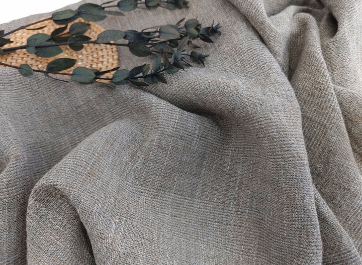 Sophisticated Threads: Linen Polyester Glen Plaid with Twisted Yarn 7121 7122 7611 - The Linen Lab - Beige