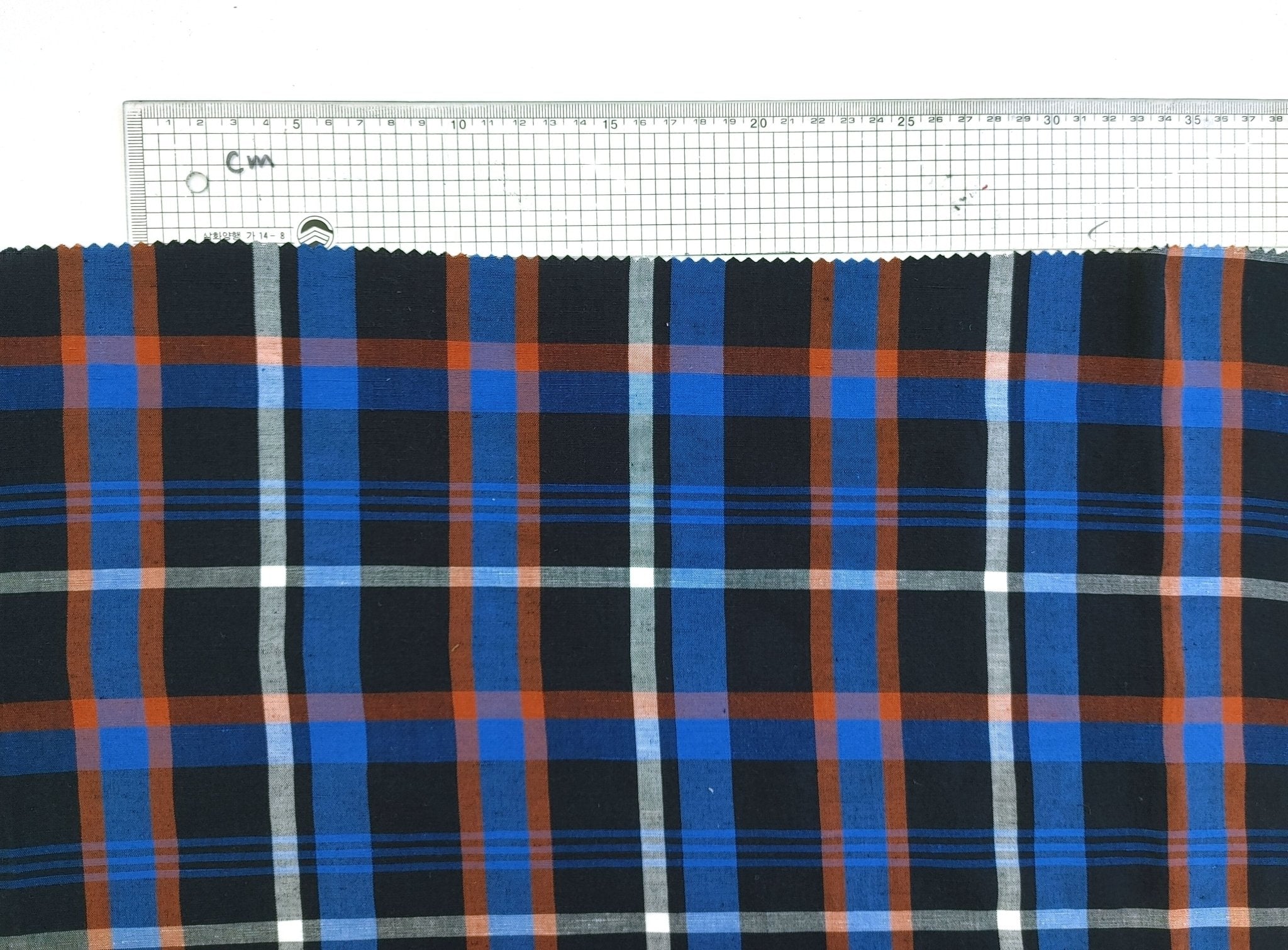 Timeless Plaid: Linen Tencel Blend Fabric with Plaid Pattern 7185 - The Linen Lab - Navy
